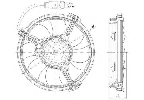 Вентилятор системы охлаждения двигателя NRF 47208