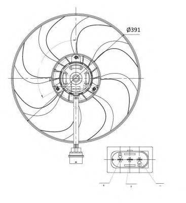 NRF 47375 Вентилятор системы охлаждения двигателя