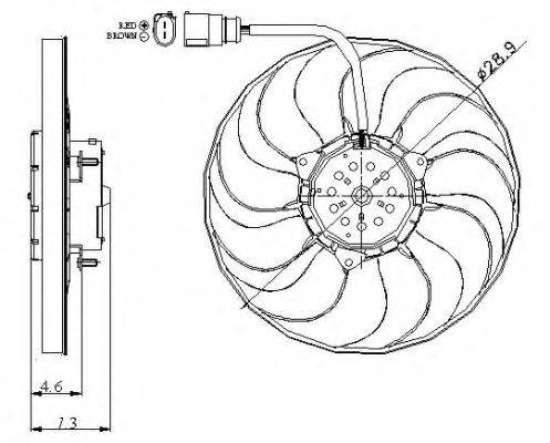 NRF 47381 Вентилятор системы охлаждения двигателя