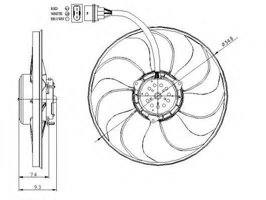 Вентилятор системы охлаждения двигателя NRF 47393