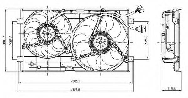 NRF 47403 Вентилятор системы охлаждения двигателя