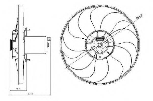 Вентилятор, охолодження двигуна NRF 47404