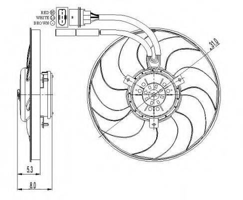 NRF 47408 Вентилятор системы охлаждения двигателя