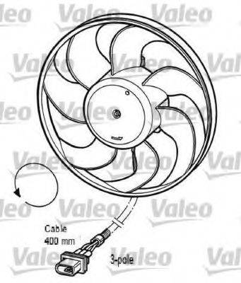 Вентилятор, охолодження двигуна VALEO 696033