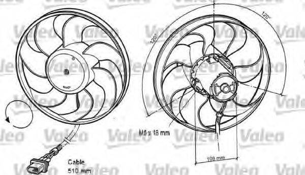 VALEO 696042 Вентилятор системы охлаждения двигателя
