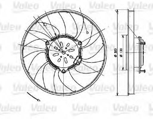 VALEO 696082 Вентилятор системы охлаждения двигателя