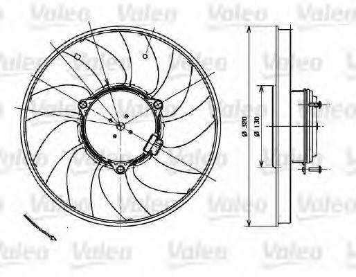 Вентилятор системы охлаждения двигателя VALEO 696083