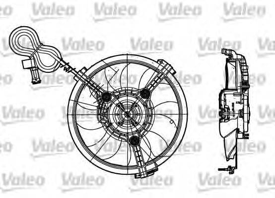 VALEO 698182 Вентилятор системы охлаждения двигателя