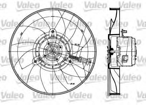 VALEO 698357 Вентилятор системы охлаждения двигателя