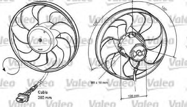 VALEO 698372 Вентилятор системы охлаждения двигателя