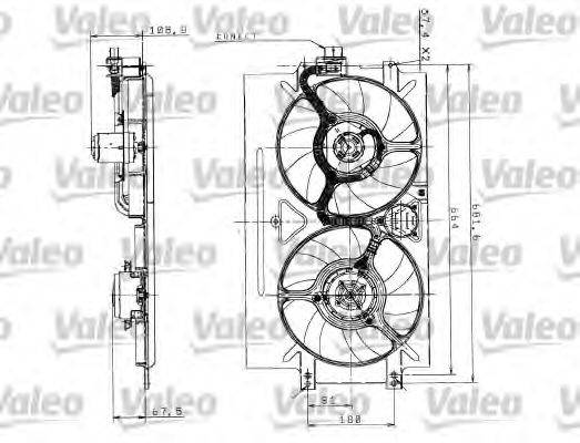 VALEO 698525 Электродвигатель вентилятора радиатора