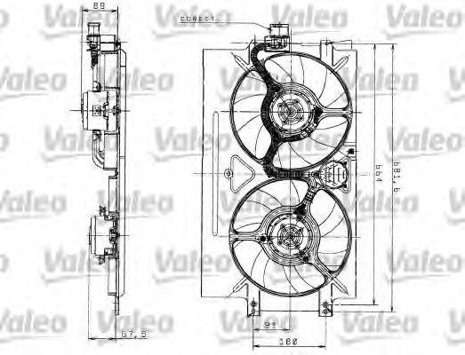 VALEO 698526 Электродвигатель вентилятора радиатора