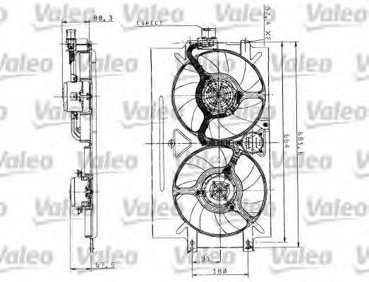 VALEO 698527 Электродвигатель вентилятора радиатора