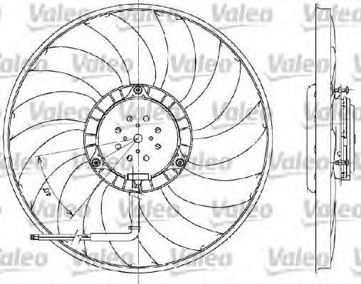 VALEO 698609 Вентилятор системы охлаждения двигателя
