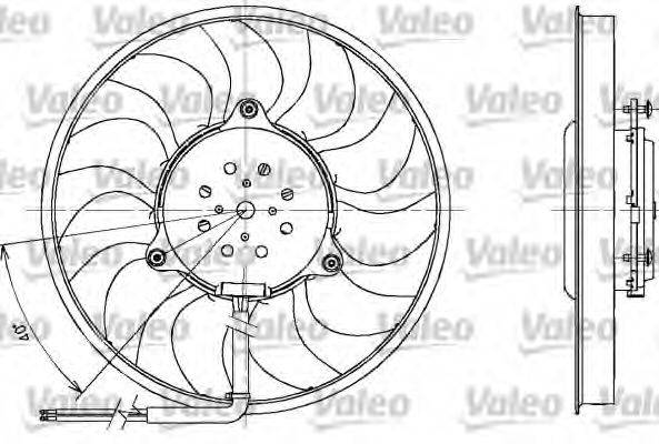 VALEO 698611 Вентилятор системы охлаждения двигателя