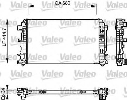 Радиатор охлаждения двигателя VALEO 735084