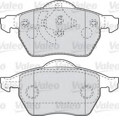 Комплект гальмівних колодок, дискове гальмо VALEO 598067