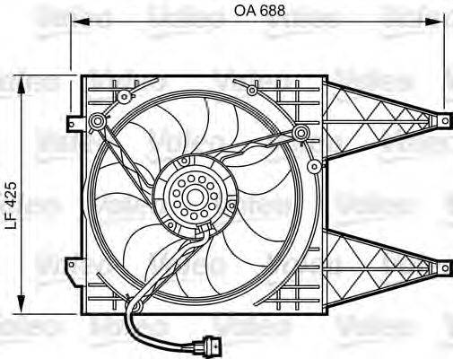 Вентилятор системы охлаждения двигателя VALEO 696375