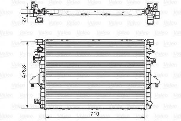 VALEO 701654 Радиатор охлаждения двигателя