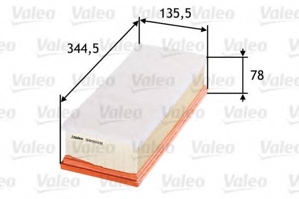 VALEO 585028 Воздушный фильтр