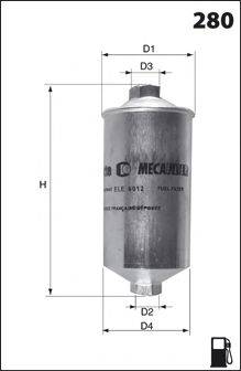 MECAFILTER E14 Топливный фильтр