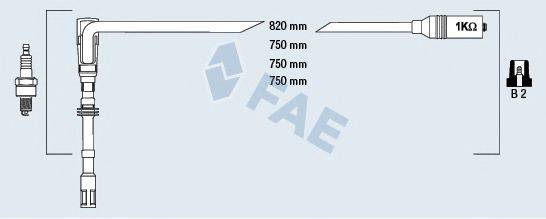 FAE 85065 Комплект проводов зажигания