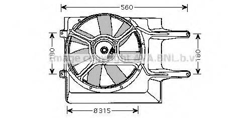 Вентилятор системы охлаждения двигателя AVA QUALITY COOLING VW7509