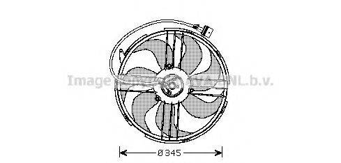 Вентилятор системы охлаждения двигателя AVA QUALITY COOLING VW7512