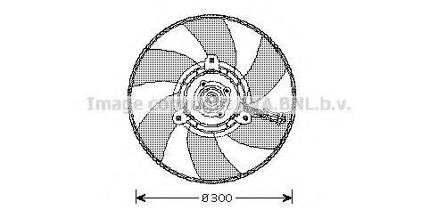 Вентилятор, охолодження двигуна AVA QUALITY COOLING VW7517