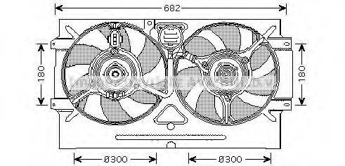 Вентилятор, охолодження двигуна AVA QUALITY COOLING VW7518