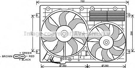 AVA QUALITY COOLING VW7529 Вентилятор, охолодження двигуна