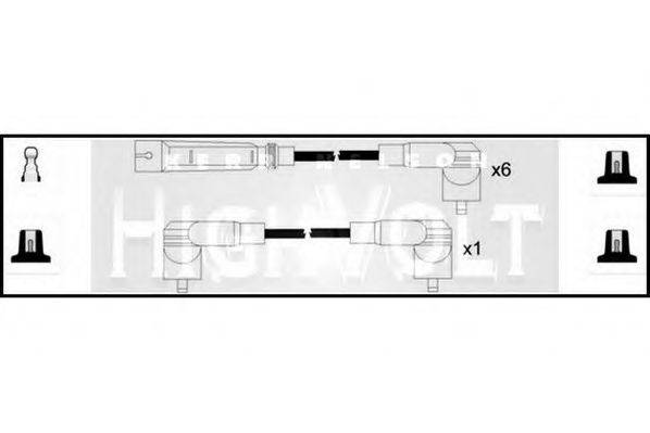 Комплект проводов зажигания STANDARD OEF455