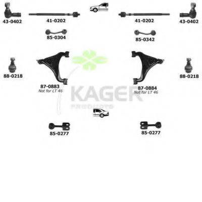 Підвіска колеса KAGER 80-0174