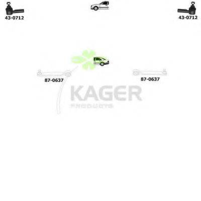 Подвеска колеса KAGER 80-0604