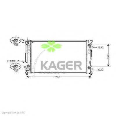 KAGER 310027 Радиатор охлаждения двигателя