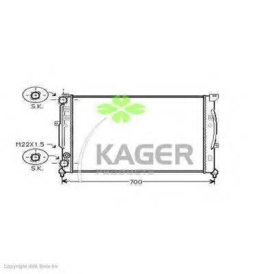 KAGER 310028 Радиатор охлаждения двигателя