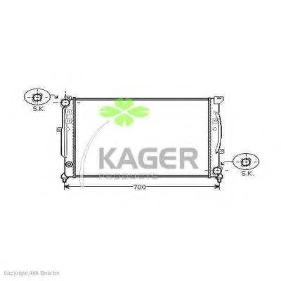 KAGER 310029 Радиатор охлаждения двигателя