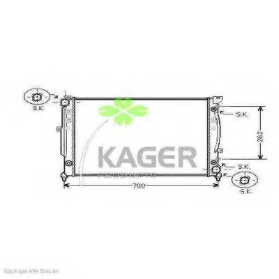 Радиатор охлаждения двигателя KAGER 31-0030