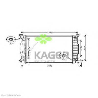 KAGER 310040 Радиатор охлаждения двигателя
