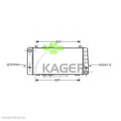 KAGER 310992 Радиатор охлаждения двигателя