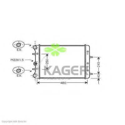 Радиатор охлаждения двигателя KAGER 31-0995