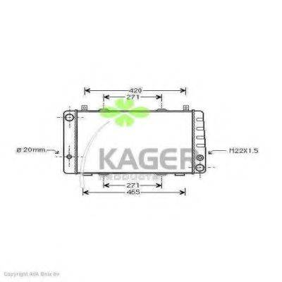 KAGER 310998 Радиатор охлаждения двигателя