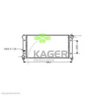Радіатор, охолодження двигуна KAGER 31-1009
