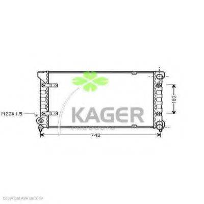 KAGER 311011 Радіатор, охолодження двигуна