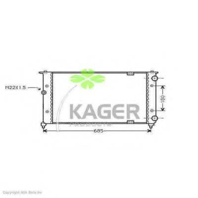 KAGER 311013 Радиатор охлаждения двигателя