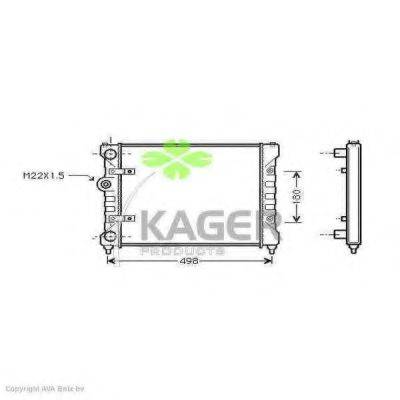 KAGER 311014 Радиатор охлаждения двигателя