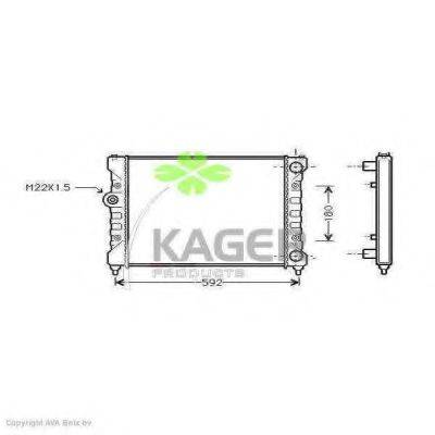 KAGER 311016 Радіатор, охолодження двигуна