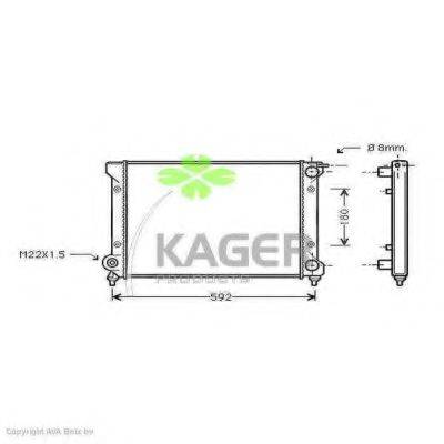 Радиатор охлаждения двигателя KAGER 31-1017