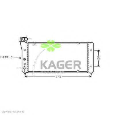 KAGER 311018 Радиатор охлаждения двигателя
