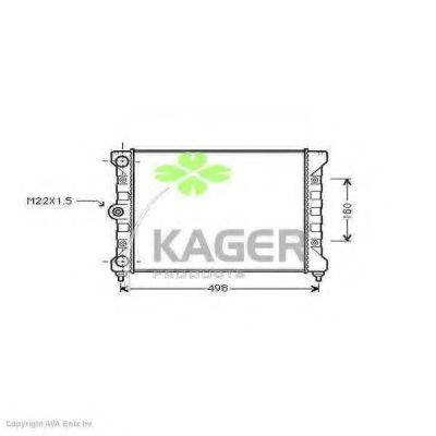 Радіатор, охолодження двигуна KAGER 31-1169